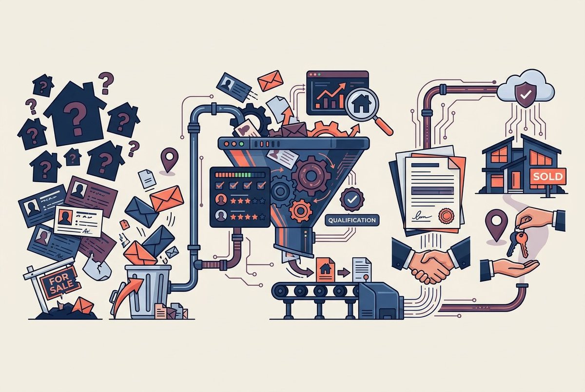 Автоматизация в недвижимости: квалификация лидов, CRM и процессы брокеров — обложка материала ALTE